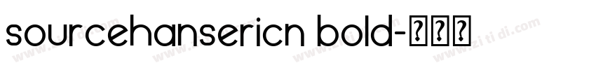 sourcehansericn bold字体转换
